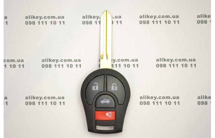 Автоключ Nissan  3+1 кнопки