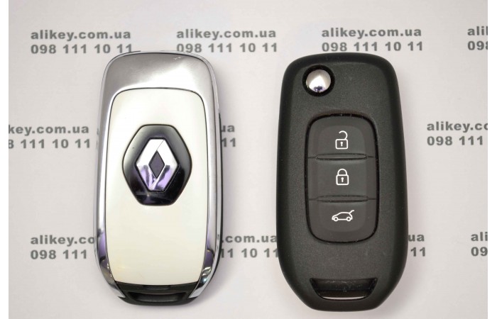 Выкидной ключ Renault 3 кнопки